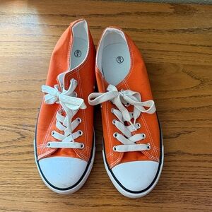 Orange Canvas Sneakers